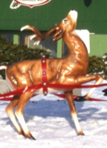 Life Size Santa and Reindeer Team