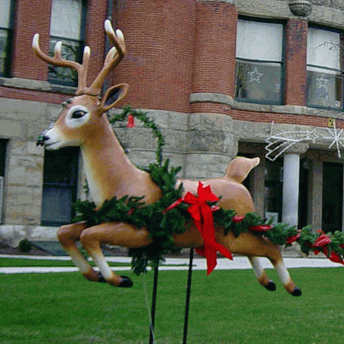 Giant Santa and Reindeer Team
