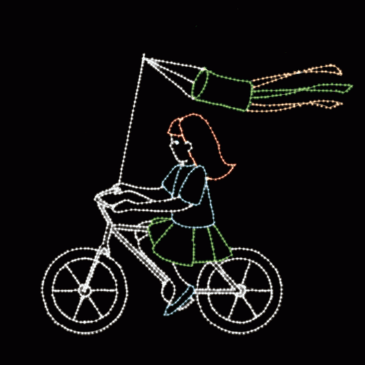 11' x 10' Bicycling Girl