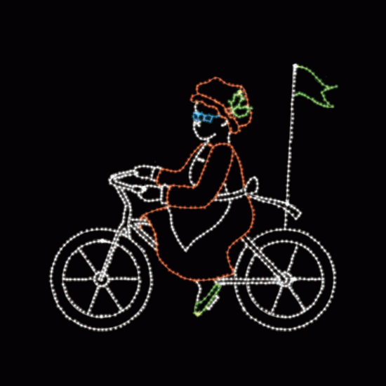 10' x 10' Bicycling Mrs. Santa
