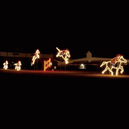 13' Animated Jumping Horse