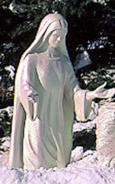 Life Size - 4' Mary Kneeling - Iridescent Pearl Finish