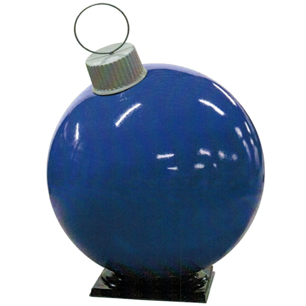 Blue Fiberglass Ornament with Cap
