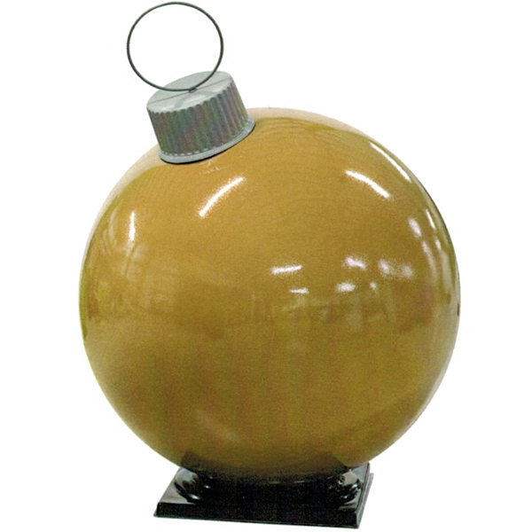 Gold Fiberglass Ornament with Cap