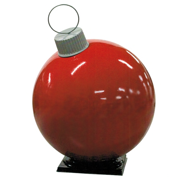 Red Fiberglass Ornament with Cap