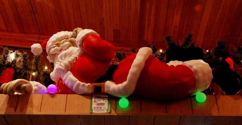 Laying Santa