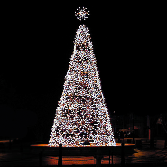 LED Snowflake Panel Tree