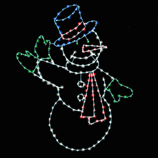 10' Animated Waving Snowman