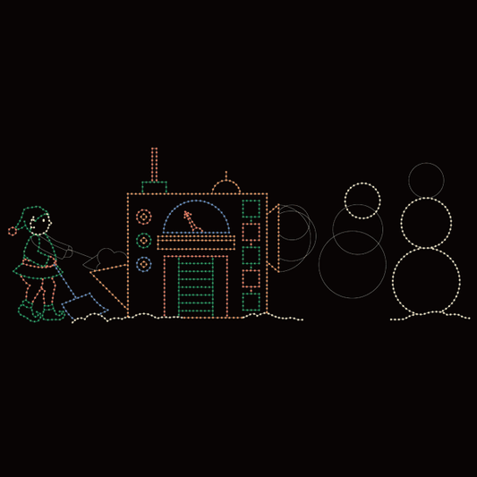 15' x 45' Animated Snowman Machine