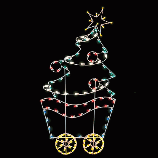50" x 96" Tree with Ornaments Car